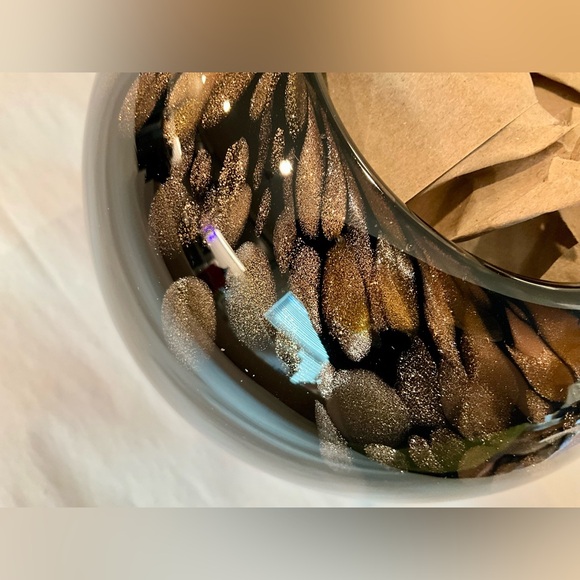 Beautiful decorative bowl/decorative piece in black with sparkly brown glitter - Picture 2 of 12